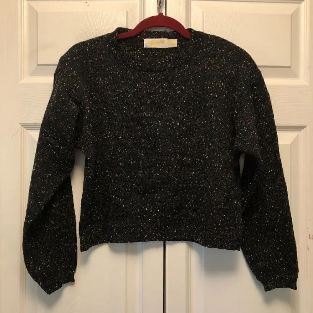 Vintage Black Express Cropped Sweater Size S